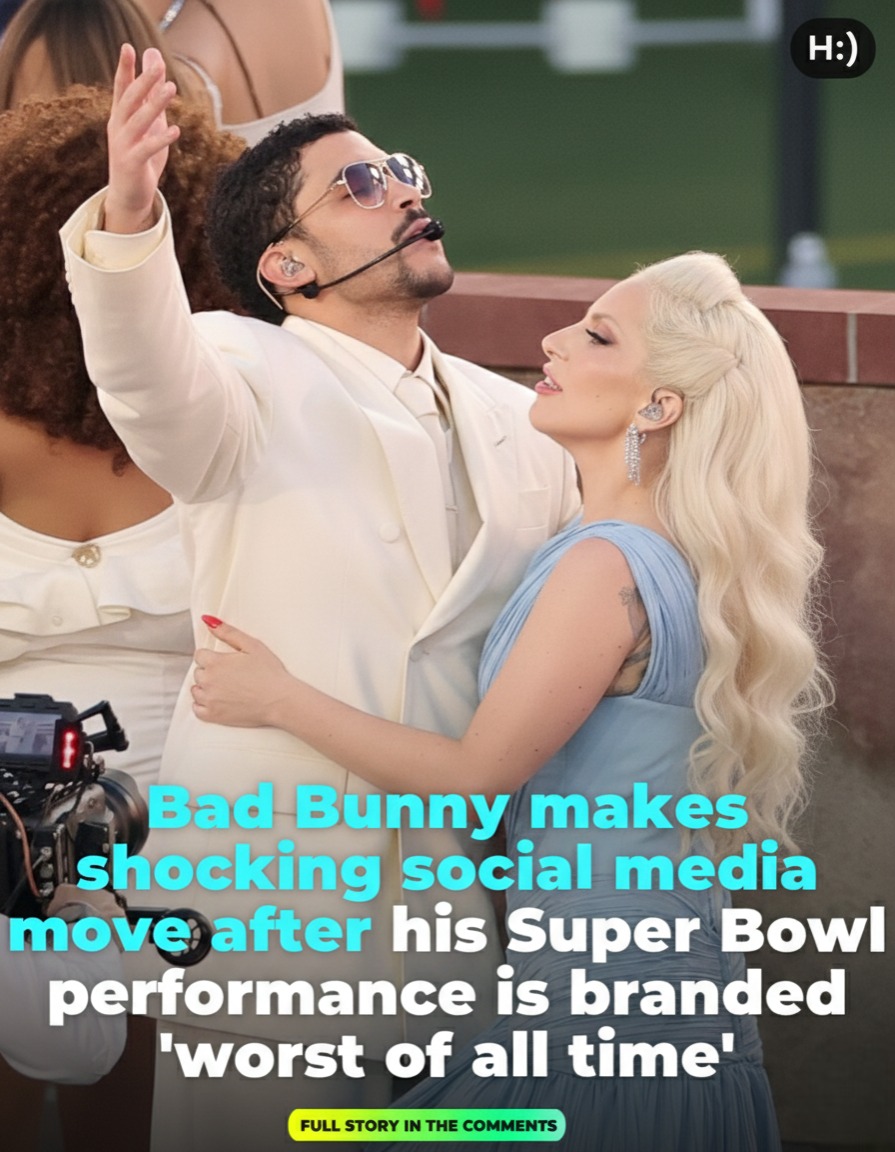 Bad Bunny deletes every Instagram post and unfollows everyone in a shocking social media reset shortly after his Super Bowl halftime show faced backlash and was branded “one of the worst ever” by critics—including former President Donald Trump—sparking confusion, speculation, and widespread discussion among fans and commentators worldwide.