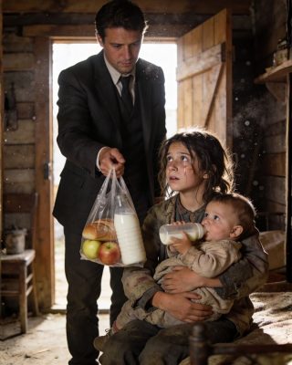 The Wealthy Man Who Brought Food to a Poor Girl and Her Baby Brother – A Story That Will Melt Your Heart