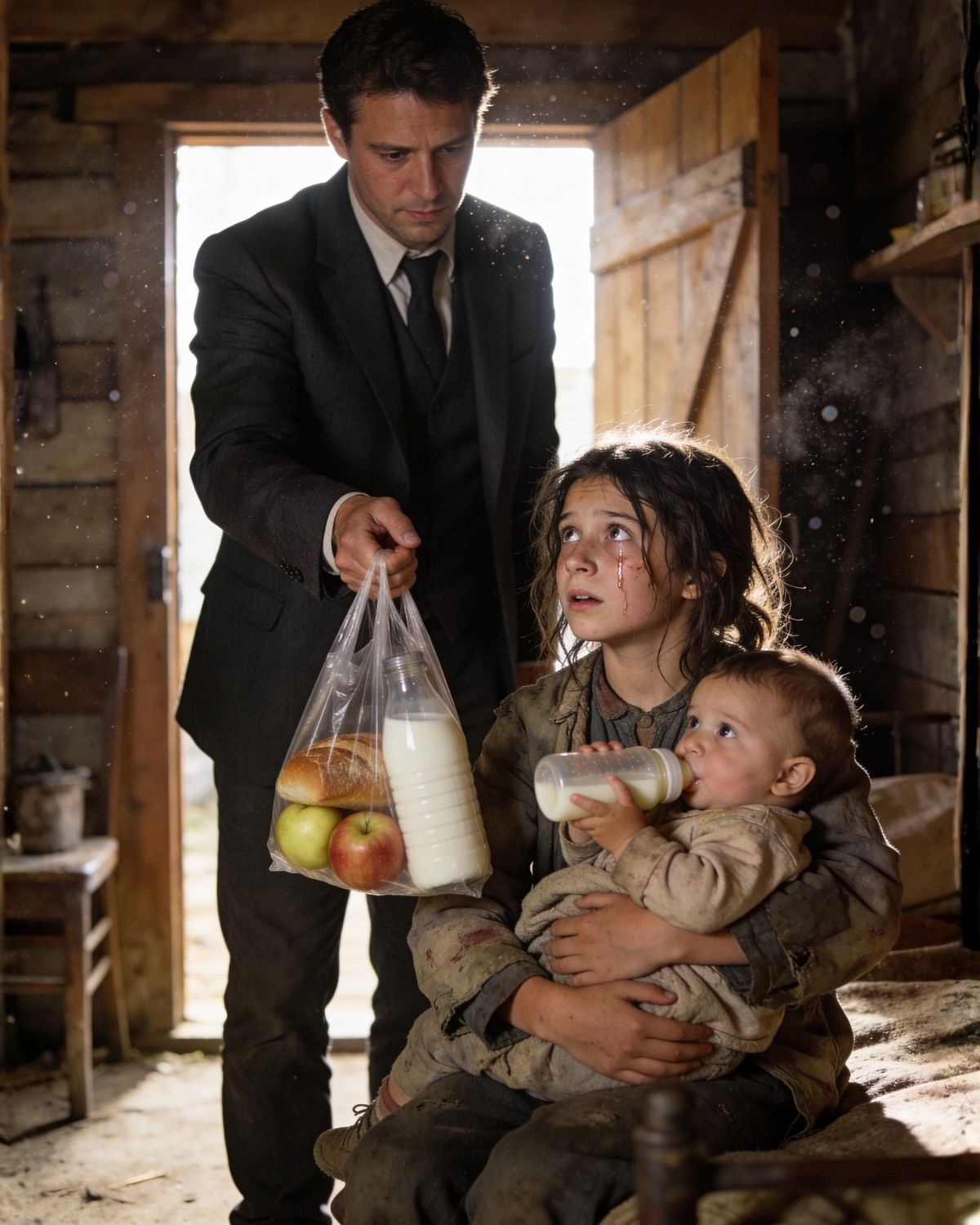 The Wealthy Man Who Brought Food to a Poor Girl and Her Baby Brother – A Story That Will Melt Your Heart