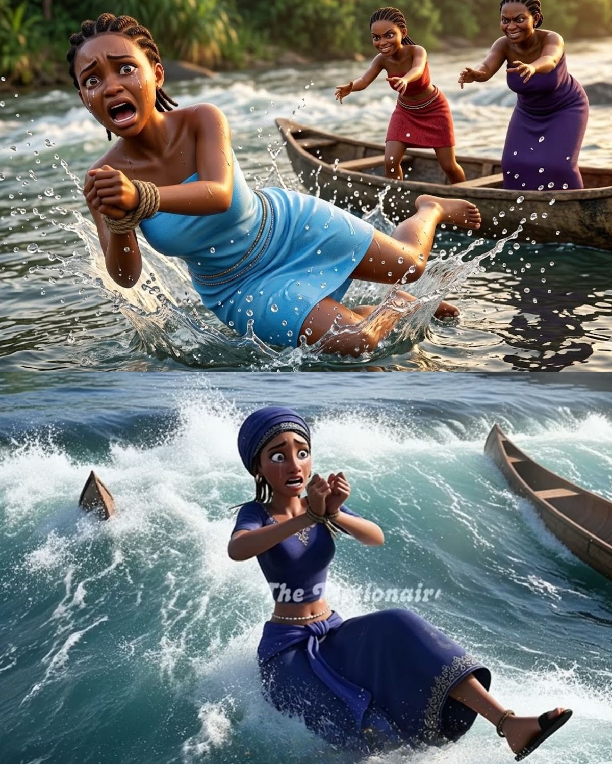 Her Twin Sister And Her Mother Tied Her Up And Threw Her Into The River