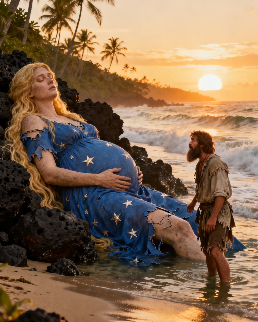 I decided to save a pregnant giantess I found on the island. 7 days later, I realized that…