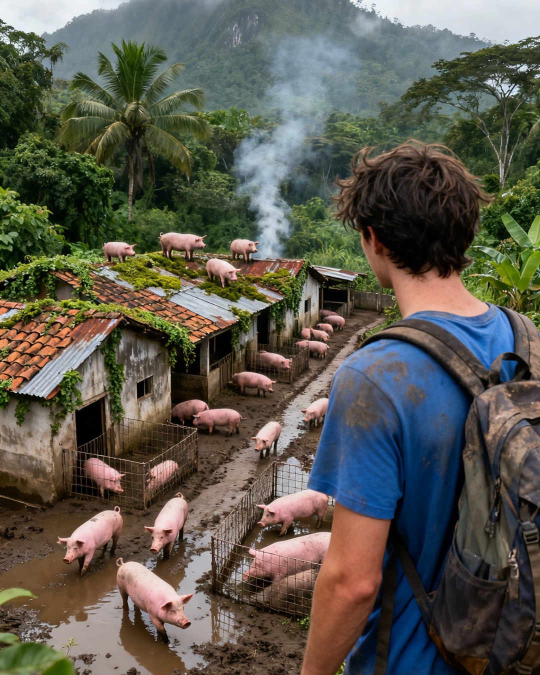 He rented a mountain to raise 30 pigs and abandoned it for 5 years. One day he returned and froze at the sight of what was there…