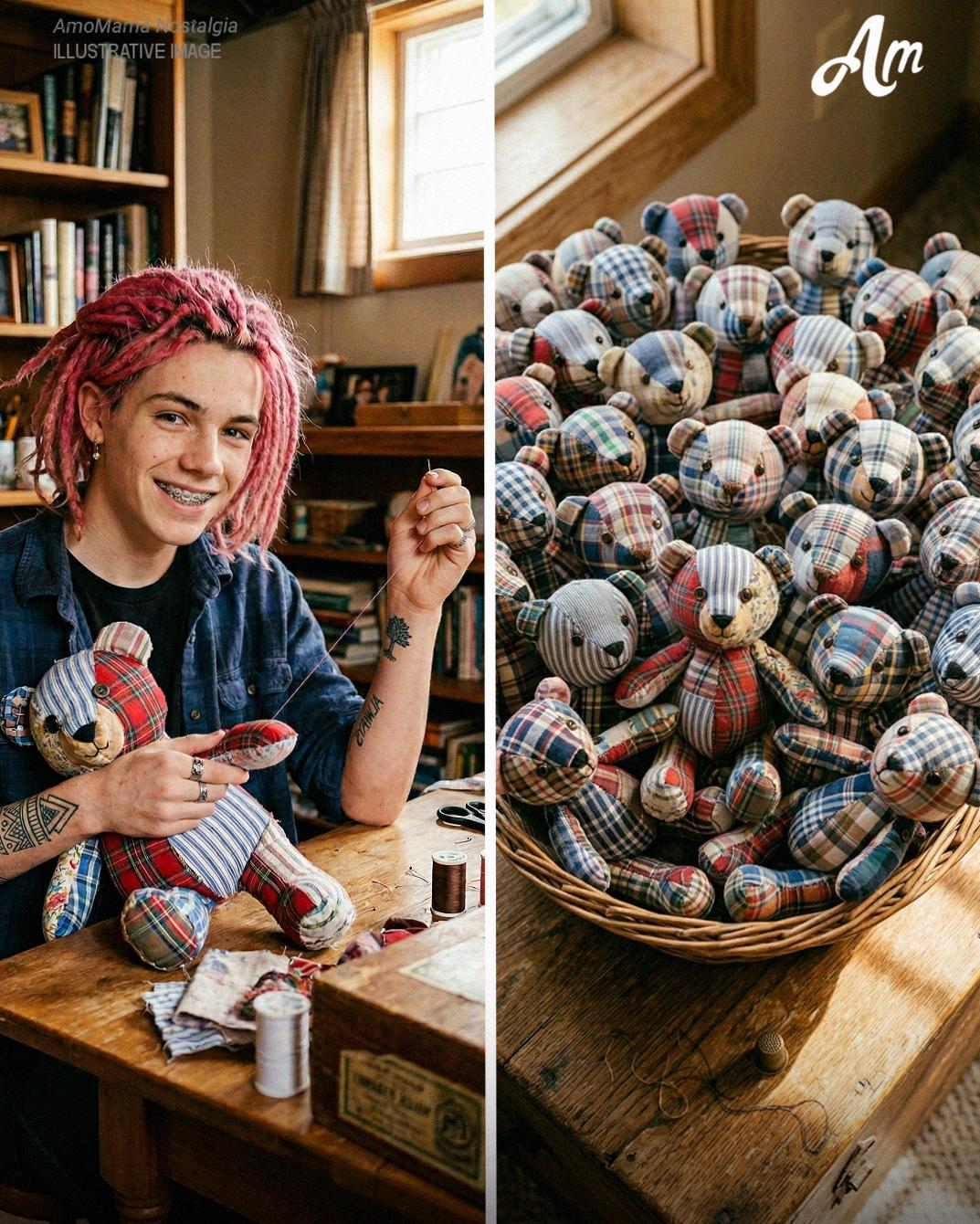 My Teen Son Sewed 20 Teddy Bears from His Late Dad’s Shirts for a Local Shelter – When 4 Armed Deputies Showed Up at Dawn, I Was Stunned by What They Pulled out of Their Cruiser