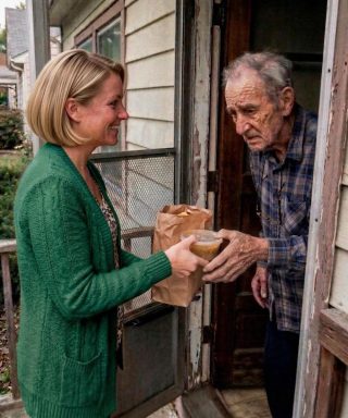 She Brought Dinner to the Grumpy Old Man Down the Street Every Night for Seven Years – What His Attorney Revealed at the Will Reading Left Everyone Speechless